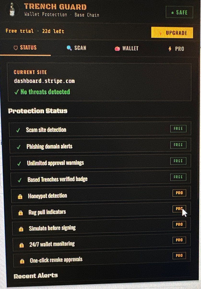 Trench guard chrome extension is live! no need to connect your wallet and we still have your back. It's not a guaranteed rug spotter but a dam good tool to use to check. Dyor as we are too!! Everyone gets 30 days free!! 

chromewebstore.google.com/detail/trench-…