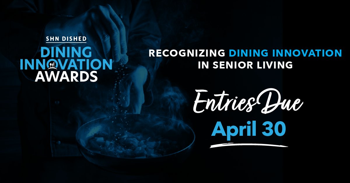 srhousingnews's tweet image. #Innovation is driving the #seniorliving #dining experience. 🍽️ Honor your #seniorhousing organization's top #culinary talent by nominating them for the 2026 DISHED Senior Living Dining Innovation Awards. 🏆 Entries are due April 30: bit.ly/41Inij5 #DISHEDAwards