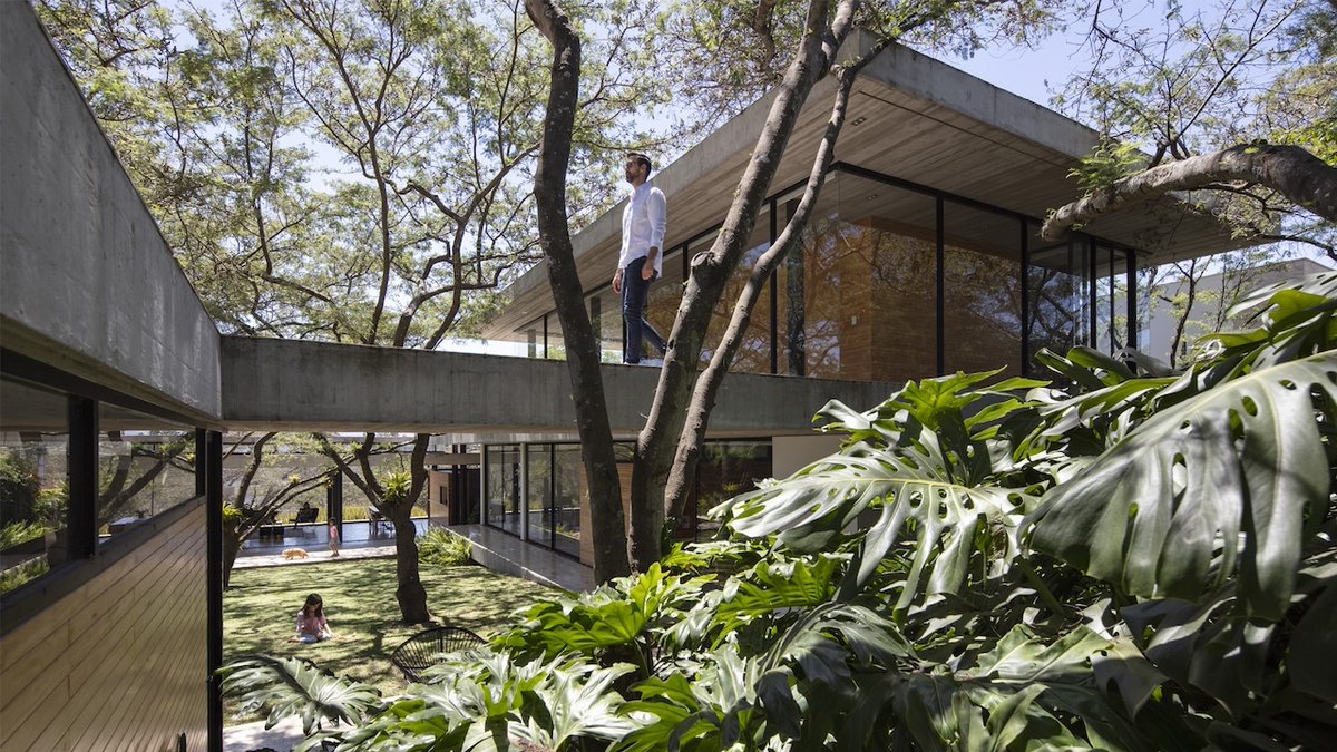 Architizer's tweet photo. Designed around site constraints, three independent volumes sit on a slope and face a shared courtyard. The layout preserves trees while structuring light, airflow, and daily movement.

📍 Quito, Ecuador
Project by: Gabriel Rivera Arquitectos
Details: https://t.co/iPoAFGtrT7 https://t.co/4Ae3xv8hp1