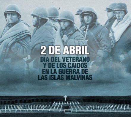 VSportsTM's tweet photo. "El honor y la gloria es toda para ustedes, muchachos. A nosotros nos queda el orgullo. Las Malvinas son argentinas. Yo jugué un partido de fútbol. Ellos se jugaron la vida. Mi respeto a los veteranos y a los familiares de los héroes caídos en nuestras Islas".

✍️Diego Maradona. https://t.co/dz881vFKpa