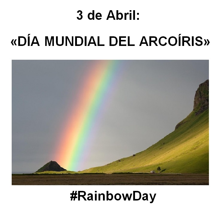 DianaMontanari's tweet photo. 3 de Abril: 👇🏼
«DÍA MUNDIAL DEL ARCOÍRIS» 🌈 #RainbowDay | Una celebración impulsada en EE.UU. para dar a conocer uno de los fenómenos naturales, más llamativos y curiosos que ocurren en el planeta.
https://t.co/UD1eyZmts2 https://t.co/Wg5li4XYqH