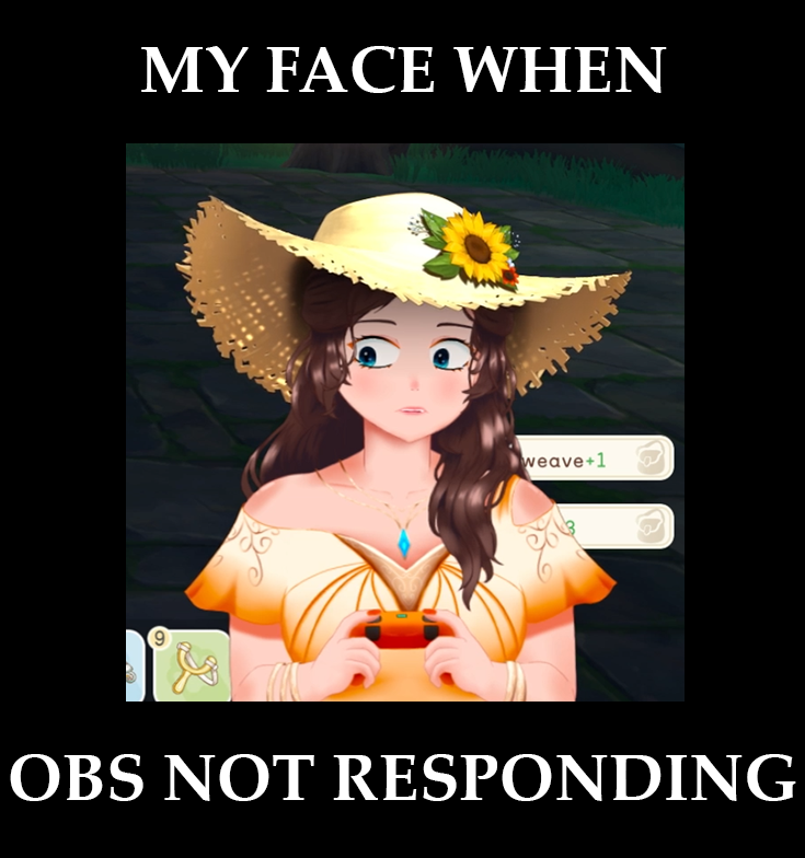 TheMonaMouse's tweet photo. Lately I've been having and seeing a bunch of very weird OBS crashes. So that made me curious...what were the weirdest pc or program crashes you have experienced? 

Thank you @NeroObscura for making this amazing image 😆🧡 https://t.co/nzsCF0eZJz
