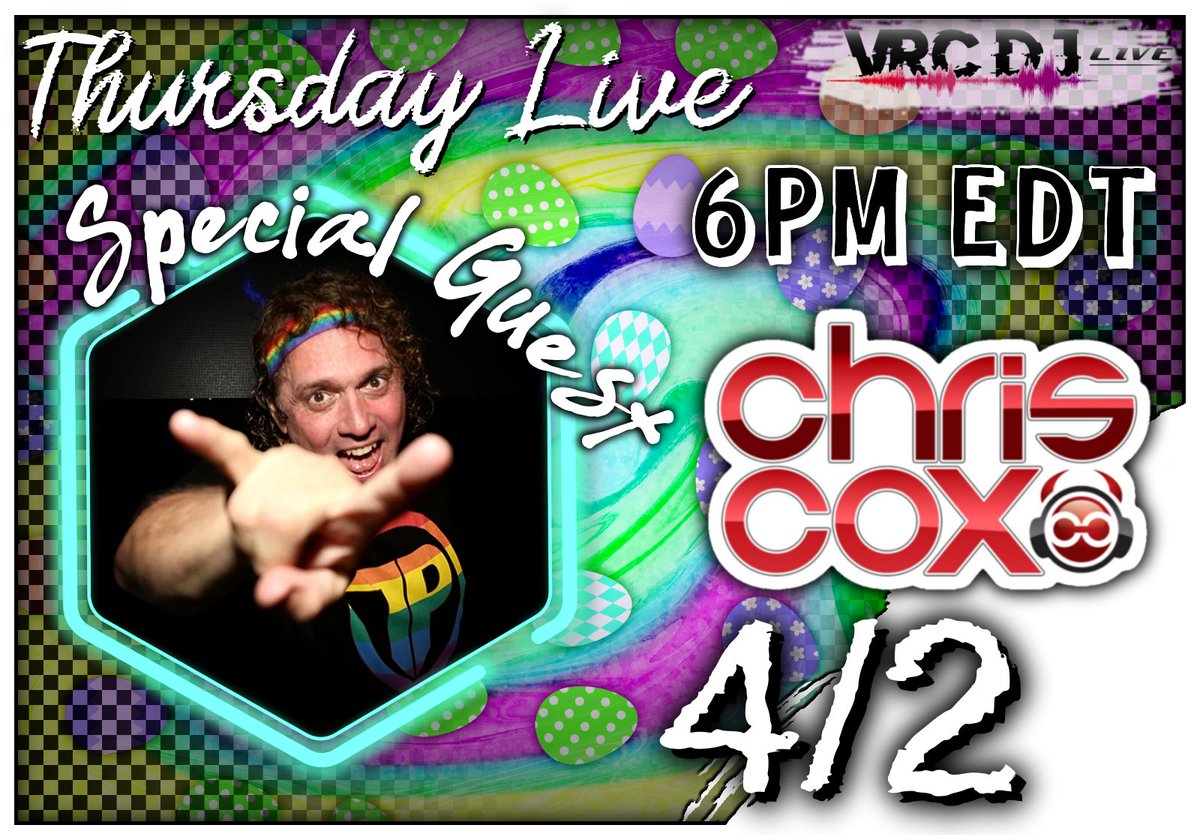VRCDJLIVE's tweet photo. GET YOUR QUESTIONS READY! We're joined by Grammy-nominated producer and award-winning remixer Chris Cox tonight! Get to know how he has shaped the Dance scene since 2000 as we take a look into the future of dance music!

4.2 @ 6PM EDT https://t.co/uWByrAZVK5