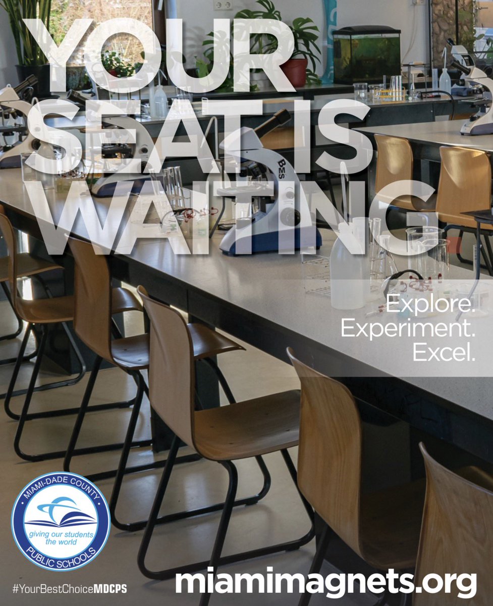 305Magnets's tweet photo. The Open Seats @miamimagnets Application is NOW OPEN! Whether behind a camera or in lab, our learning spaces are built to be launchpads for the future. Explore these opportunities &amp; apply today through the @MDCPS Parent Portal at https://t.co/EGxyX31OtB.   #YourBestChoiceMDCPS https://t.co/mQk6y6kKfC