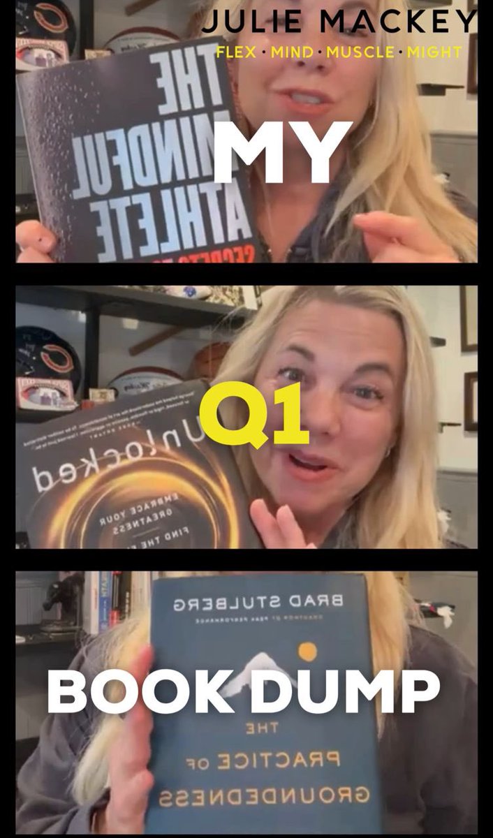 yogijules7's tweet photo. I set a standard for 2026, one mindset book every month.
Q1 check-in:
Jan — The Mindful Athlete
Feb — Unlocked
March — The Practice of Groundedness
If I’m coaching mindset, I need to be training mine too.
Q1 done. On to Q2. 📚
#BookDump #GrowthSeason https://t.co/mVjLE9Q8Gj