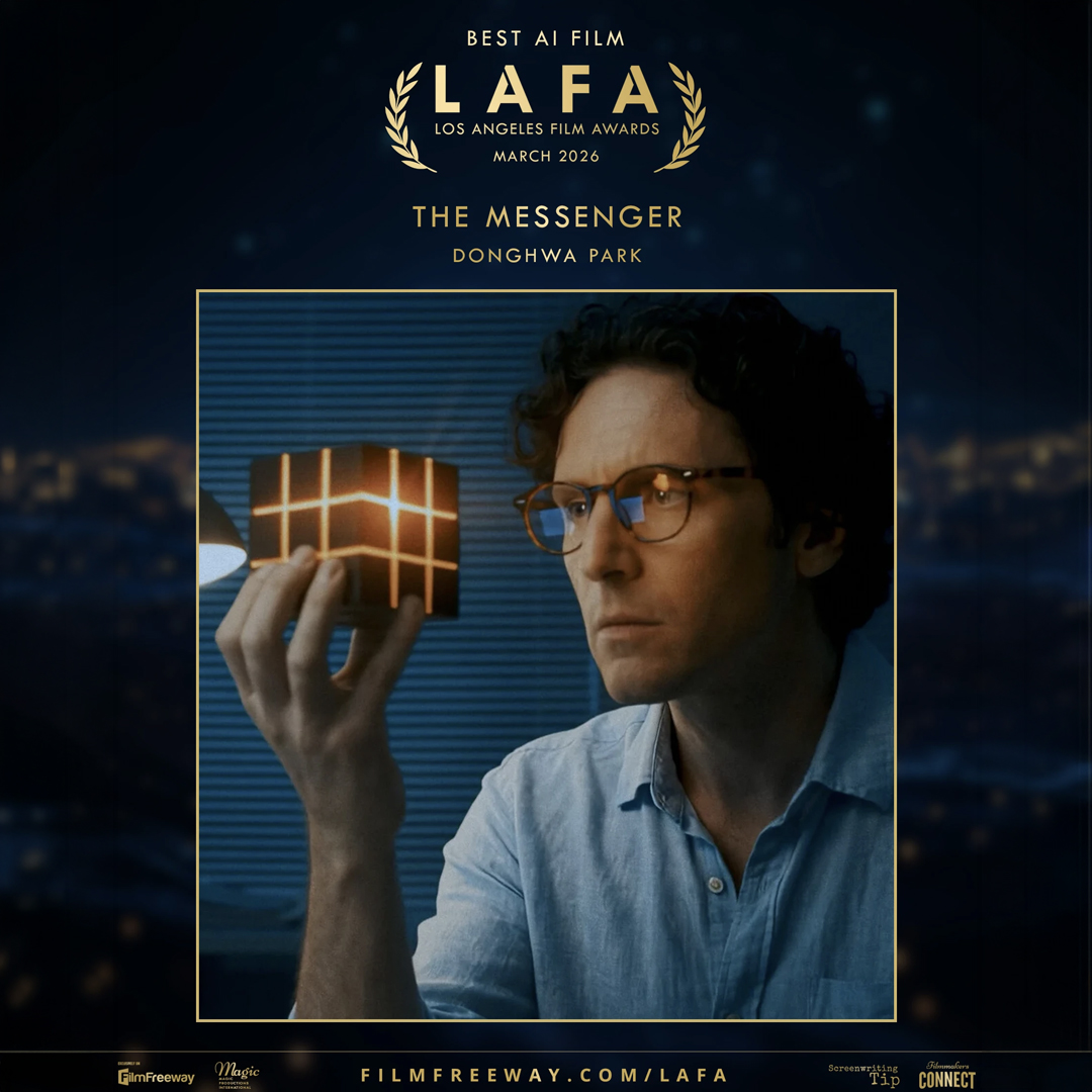 aightcreat86892's tweet photo. Oh wow,
'The Messenger' wins at
the Los Angeles Film Awards.

WINNER 🏆— Los Angeles Film Awards
BEST AI FILM 🎬

Thank you @lafilmawards 🙏

#LAFA #LosAngelesFilmAwards
#BestAIFilm #AIFilm #TheMessenger
#AI영화 #단편영화 #수상 https://t.co/B4ncEJAtgo