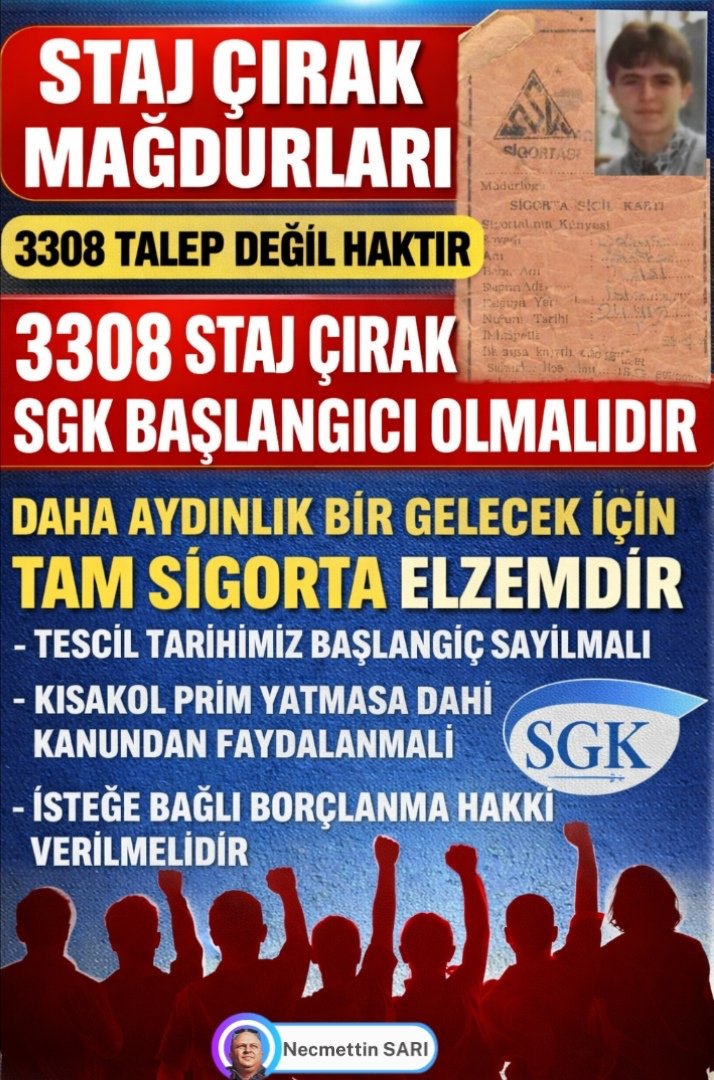 harunsahin_58's tweet photo. Türkiye Yüzyılı vizyonuyla bağdaşmayan sosyal adaletsizlige ve hak kaybına neden olan 3308'in #Revize #Edilmesi sosyal adaletin sağlanması açısından kritik öneme sahiptir
Staj Çıraklık dönemlerinin #SGK başlangıcı olarak kabul edilmesi sosyal adaletin tesisi için elzemdir.
@RTErdogan
@RTEdijital
@dbdevletbahceli
@_cevdetyilmaz
@isikhanvedat
@memetsimsek
@Yusuf__Tekin
@Akingurlek_
@mfatihkacir
@AhmetAYDIN_02
@vedatbilgn
@drummugulsen
@hakanaksu058
@Korkutata_Zeki
@resulkurt34
@avabdullahguler
@akbasogluemin
@abdulhamitgul
@mustafasenbd
@mustafademir
@Mustafadmr79
@turanbulent
@mustafaelitas
@mehmedmus
@deryaayaydin34
@bulenttufenkci
@efkanala
@MSCANBAL
@oktay_saral
@erkanakcay45
@E_SemihYalcin
@MKalayci42
@mhpvahitkayrici
@ismailozdemirrr
@sadirdurmaz
@ifarukaksu
@ismailozdemirrr
@KverSemih
@M_Levent_Bulbul
@yasaryldrmMHP
@hlmdrgn
@bakiersoymhp
@PrfDrFilizKilic
@saffetsancakli
@TOBBiletisim
@ATOkurumsal
Hak Kaybına Son Verin
#StajÇıraklıkSgkBaşlangıcıOlsun