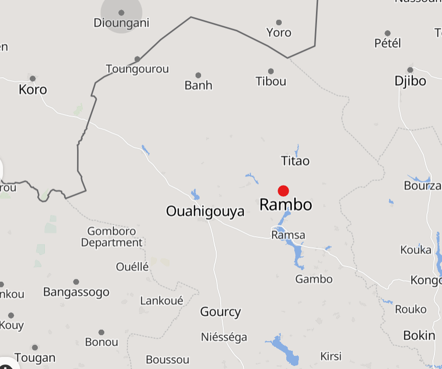 TracTerrorism's tweet image. Suspected Jama’at Nusrat al-Islam wa al-Muslimin (#JNIM) Militants Storm the Village of #Rambo, Near Ouahigouya, #Yatenga Province, #Burkina Faso 
trackingterrorism.org/chatter/jnim-r…