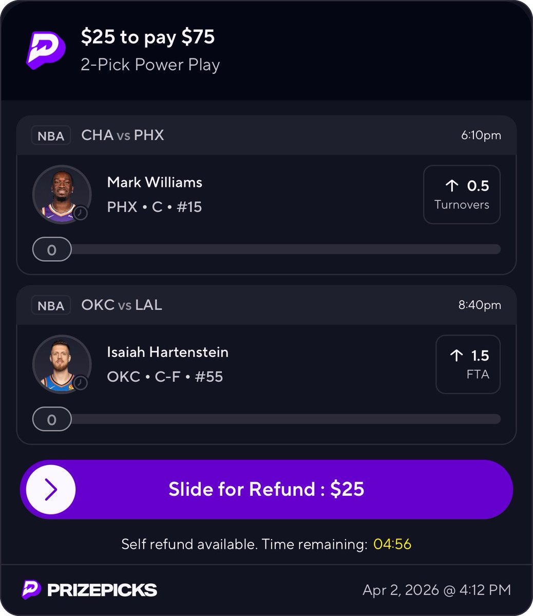 ROSB💰 NBA🏀 2MAN BANGER ‼️

#NBA #NBATWITTER #PRIZEPICKSNBA #UNDERDOGNBA #DFSBETS #THUNDERUP  #SUNSUP #PLAYERPROPS #FREEBET #GAMBLINGX #NBAPROPS #CAPPER
