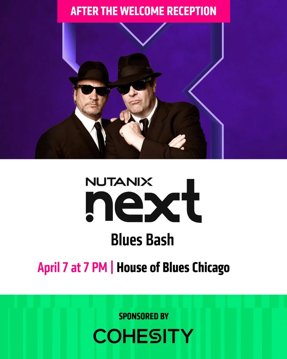 Cohesity's tweet image. We're heading to Chicago next week for @Nutanix .NEXT! 
We'll have live demos, cyber resilience experts, a raffle worth staying for.
Come find us 👉 cohesity.co/3NKfRVw

#NEXTconf #CyberResilience #DataSecurity #AI