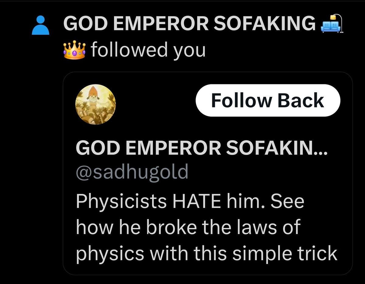 ChrisAl03377203's tweet photo. @fromsoftbb @ChrisCrackNDC @sadhugold You @'ing me on your alt and followed me on your main wit ya nut ass https://t.co/OIFwifUswt