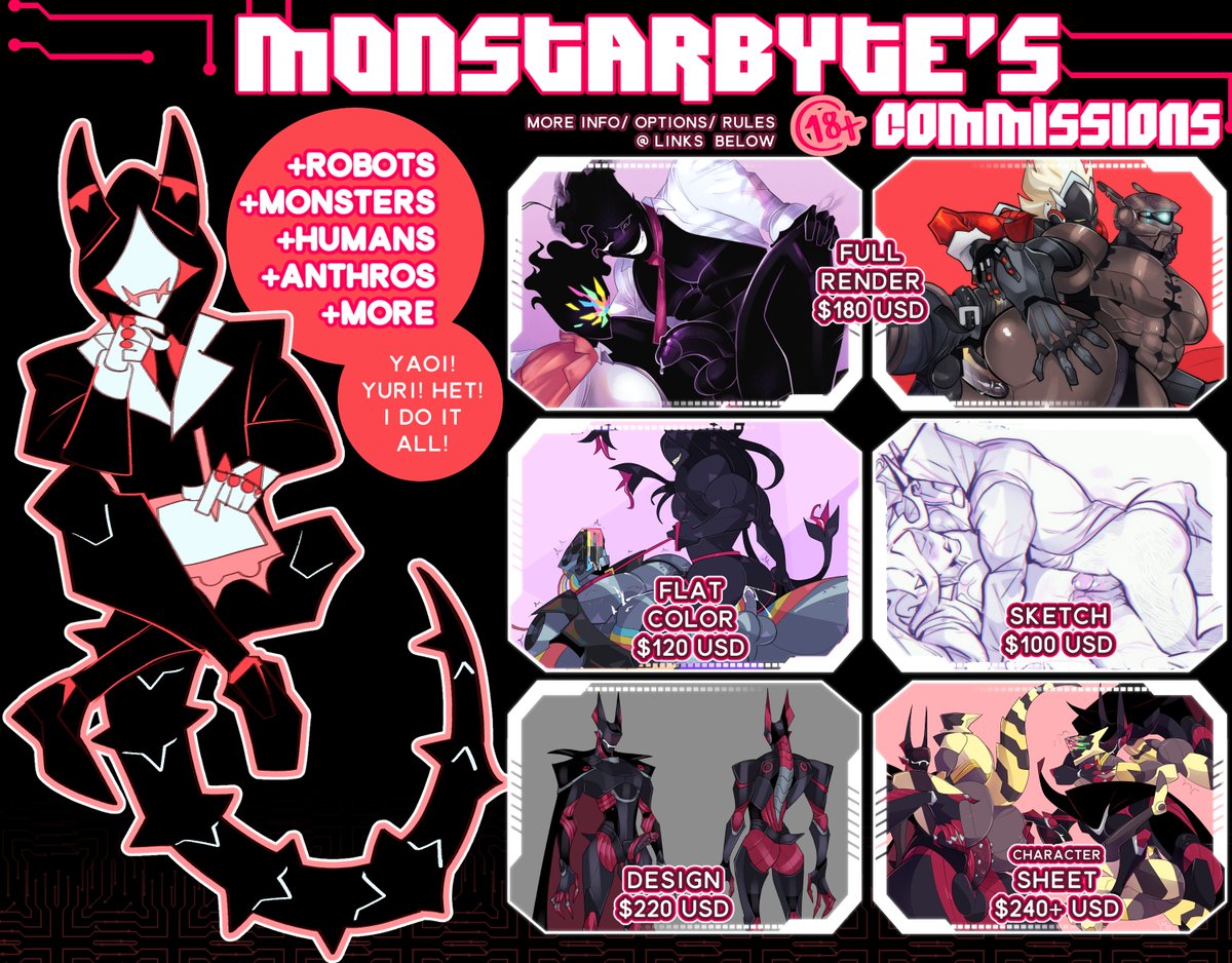MonsterByte / Commissions Open tweet media