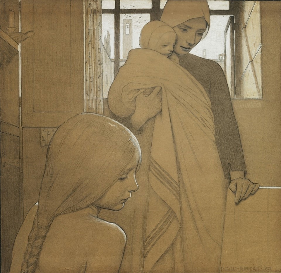 Study for Twilight, Frederick Cayley Robinson. 1902.