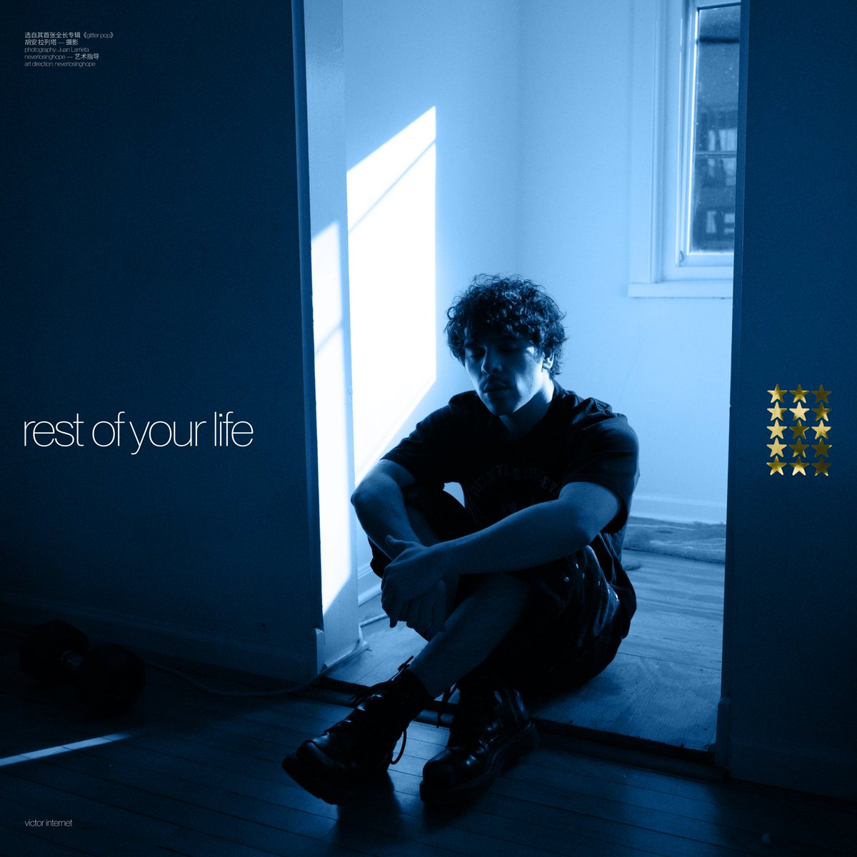 victorintrnt's tweet photo. 'rest of your life', the second single from my upcoming full-length, GLITTER POP,  out now 🎼
written and produced by me 💙
https://t.co/VQkoRSxA20 https://t.co/l9T6UAmwKH