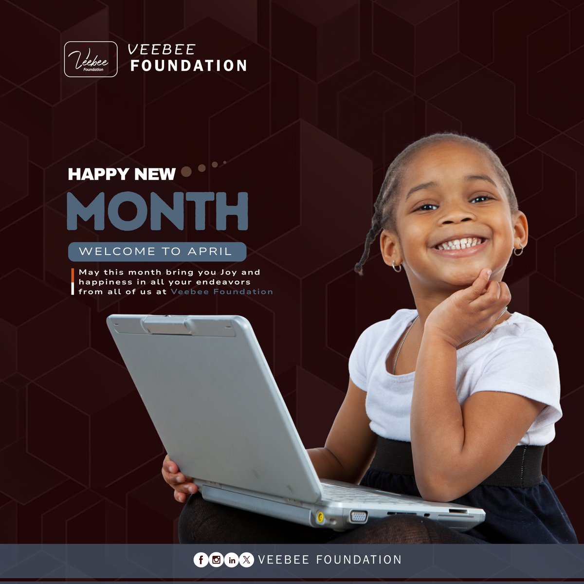 veebeefoundatio's tweet photo. 🔖Welcome TO APRIL 
At Veebee Foundation, this month is a reminder of who we are raising and becoming:

A- Aspire with Purpose
P- Promote Positive Values
R - Rise in Confidence
I - Inspire Growth
L- Lead with Excellence

Happy New month🥳

#VeebeeCommunity
#April #Aspire #TheGirl https://t.co/DgKPnMjJVG