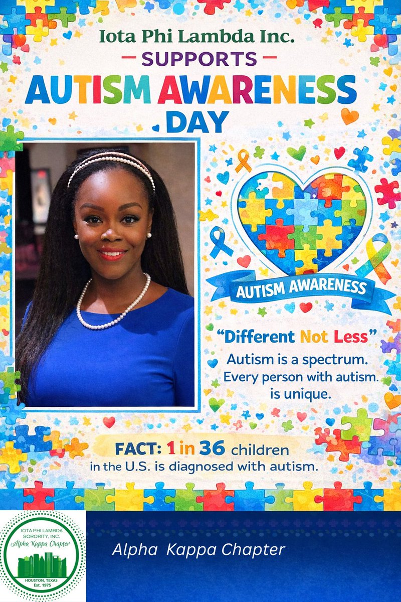IotaAlphaKappa's tweet photo. Alpha Kappa Chapter joins families and communities worldwide in recognizing the dignity and worth of all autistic people.  We wear blue as a significance to this special day.  #iotaalphakappa #iotaphilambda #WorldAutismAwarenessDay https://t.co/oZWX4mYmBl