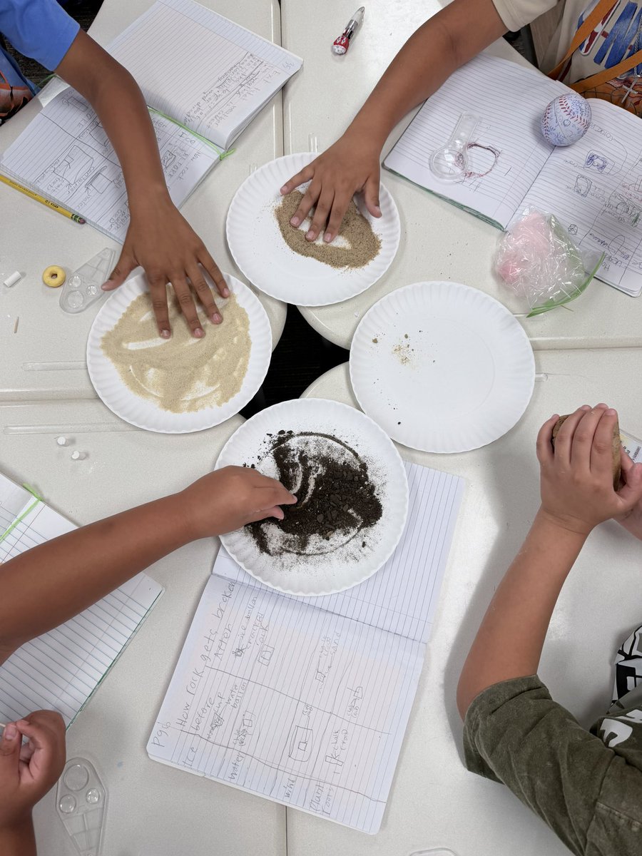 lsaintes's tweet photo. Exploring how rock is weathered in 3rd grade @WarnerCFISD https://t.co/o5IzVSBjj3