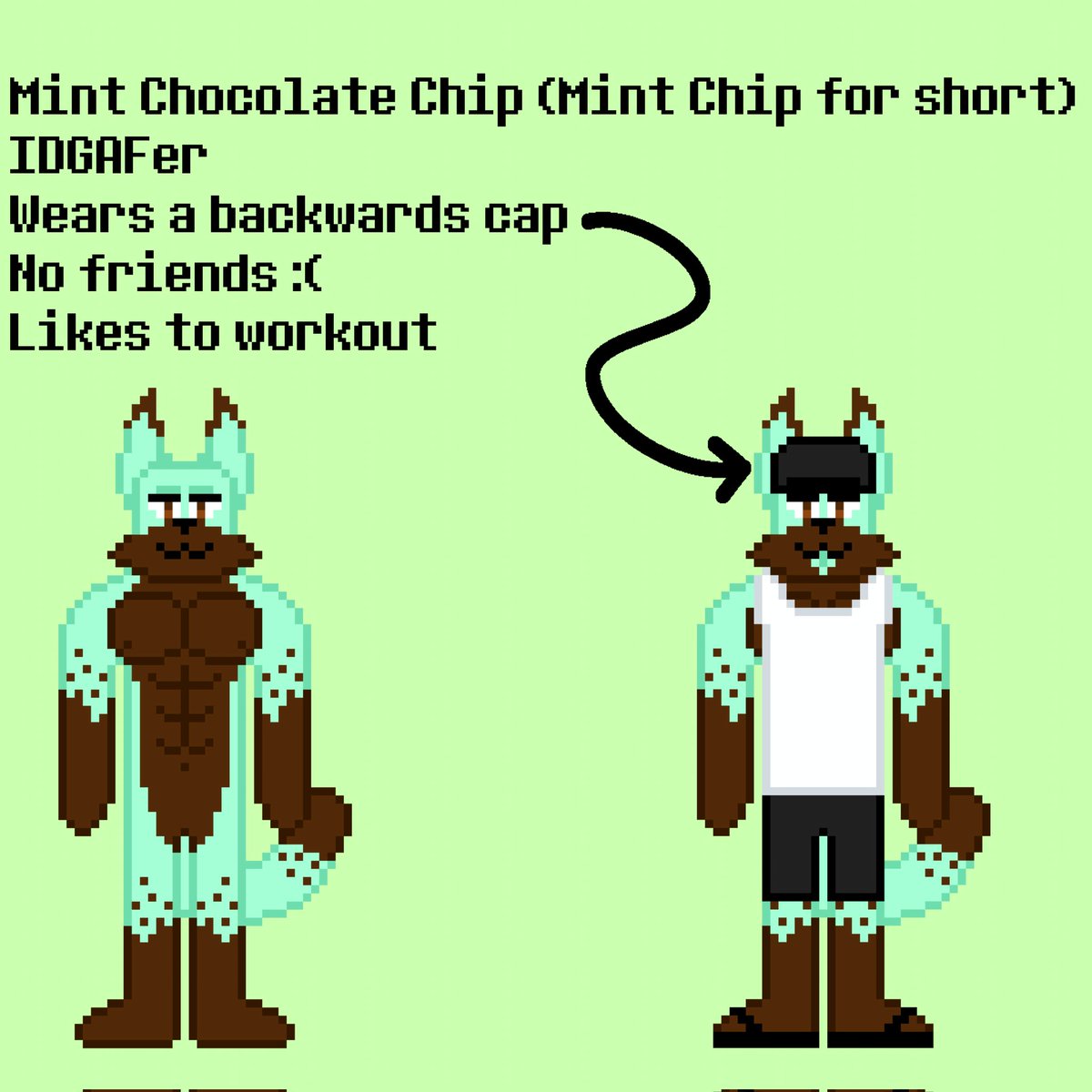 The best ice cream flavor #furry #pixelart