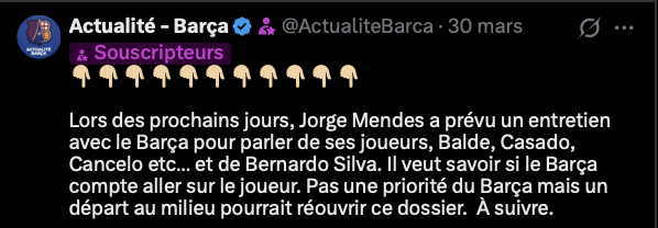 Actualité - Barça tweet media