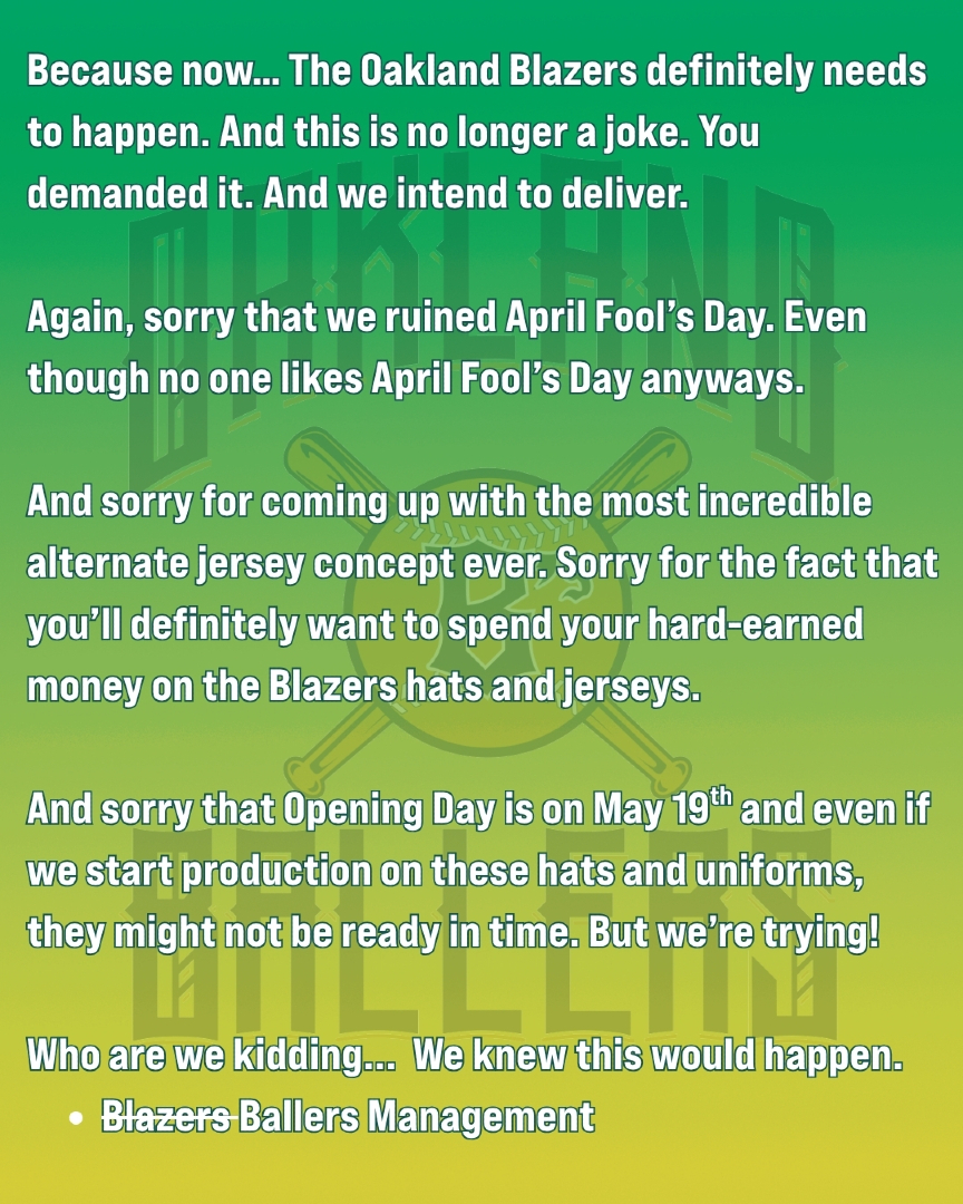 Oakland Ballers tweet media