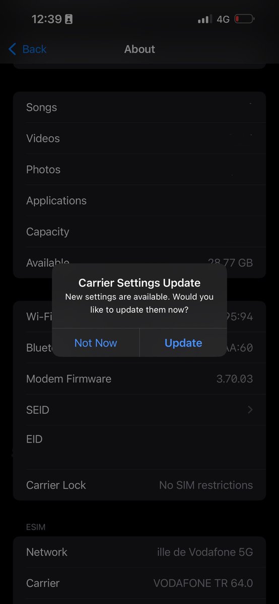 Operatör ayarı güncellemelerini her sefer güncelle dememe rağmen her sefer çıkıyor bu ekran, var mı bir çözümü sizin tarafınızdan?

<a href="/VodafoneTR/">Vodafone Türkiye</a> <a href="/VodafoneDestek/">Vodafone Destek</a>