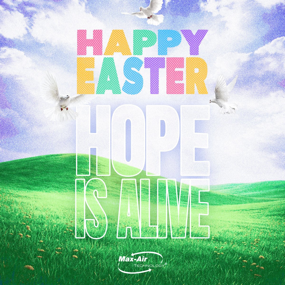 MaxAirTech's tweet photo. Happy Easter | Hope is Alive!
This season reminds us that renewal, purpose, and hope are always within reach. From all of us at Max-Air Technology, we wish you a meaningful Easter!

Please note: Our U.S. Headquarters will be closed Friday, April 3rd in observance of the holiday. We will resume normal operations on Monday, April 6th.