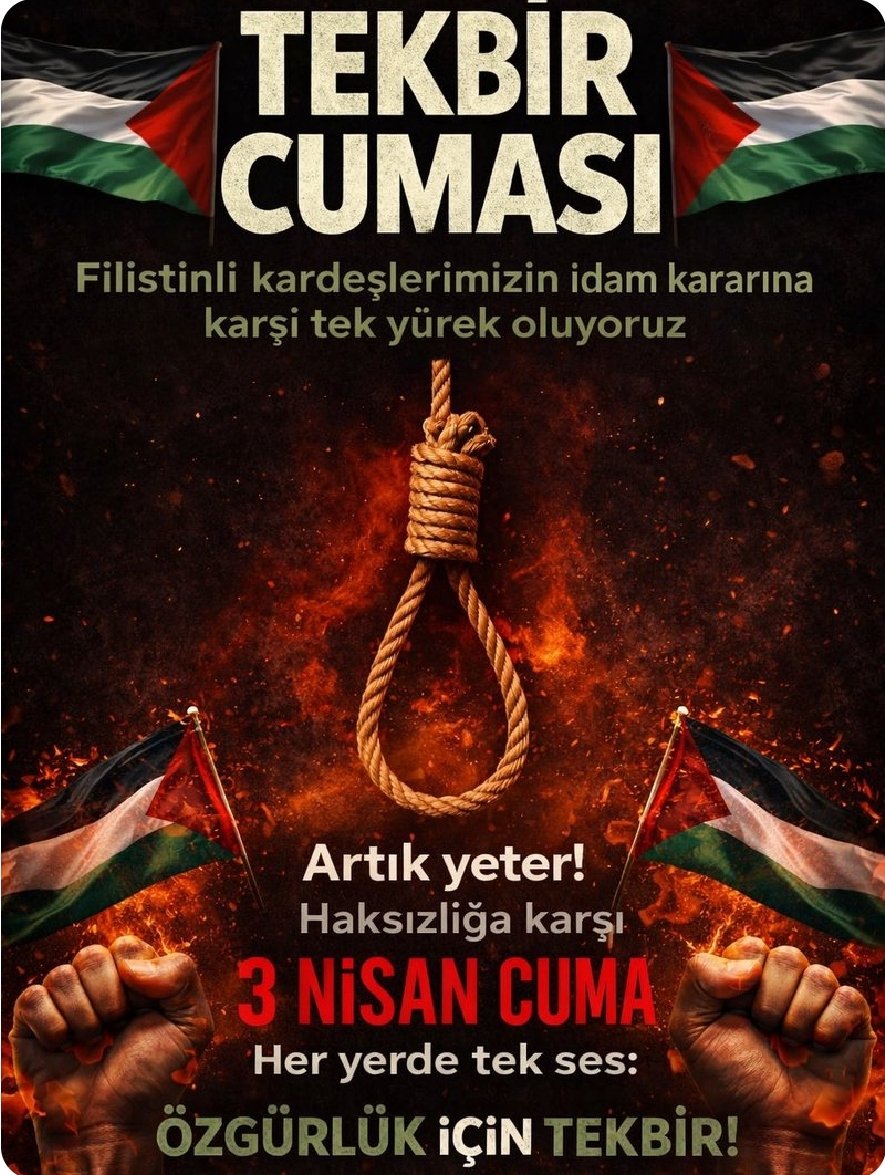 Kardeşlerim #tekbircuması etiketine yazalım. TT yapalım. Desteklerinizi bekliyoruz.