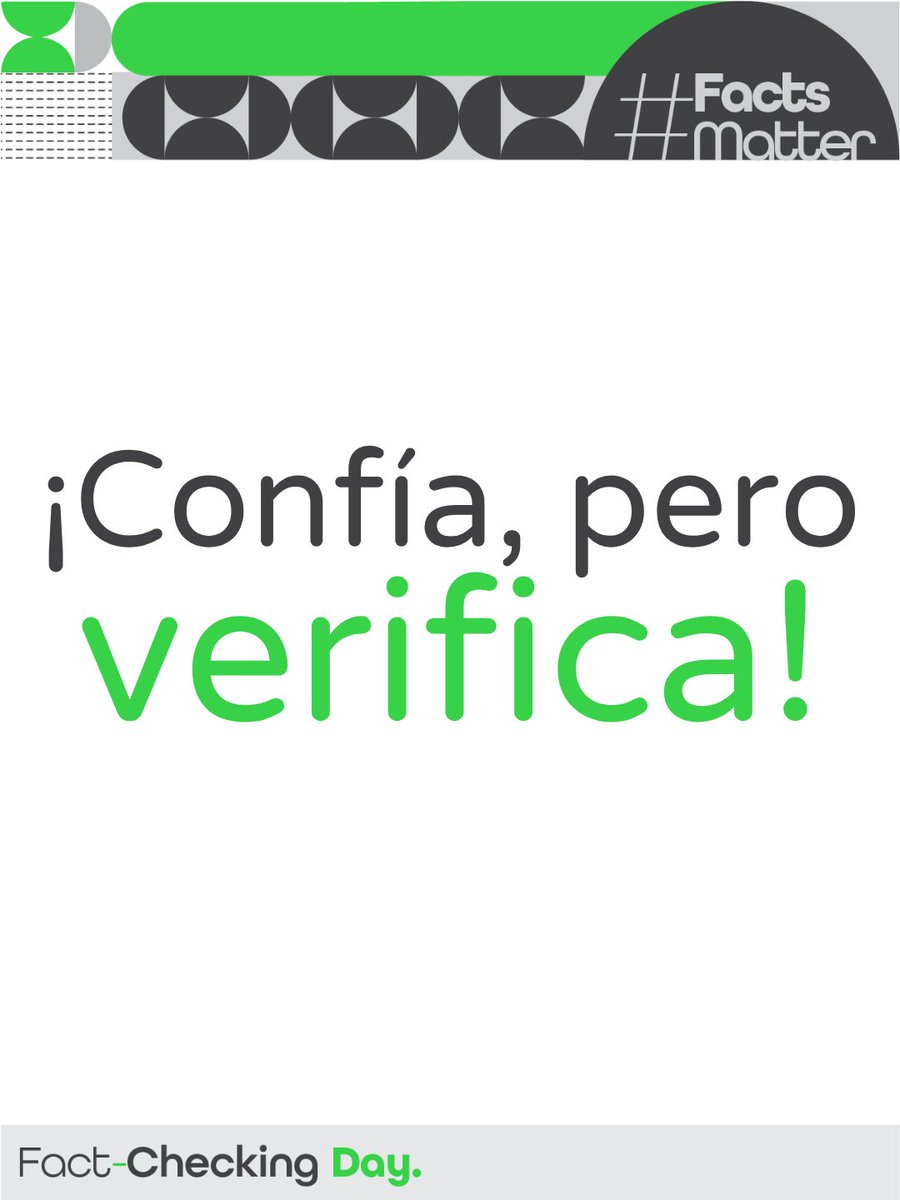 EcuadorChequea's tweet photo. ¡Feliz Día Internacional de la Verificación de Datos! ✔️
Verificar la información es vital para comprobar lo que ves en internet. 📱
#factchecking #periodismo #verificacion https://t.co/JU1bK66CV0
