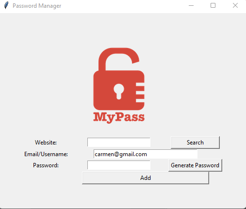 Kk3Carmen's tweet photo. Following #AngelaYu Python bootcamp. For #Day30, I looked into: errors, exceptions, JSON data and added more features to the password manager 

#Python #100daysofcoding https://t.co/BpiRhN90ha