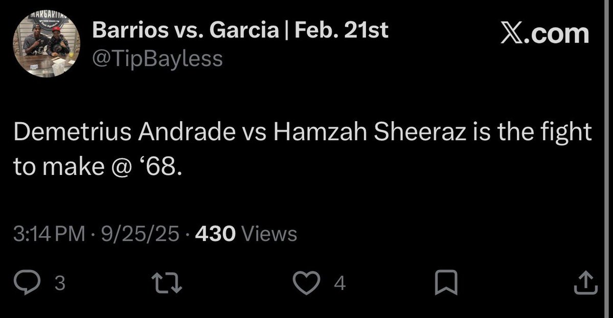 Barrios vs. Garcia | Feb. 21st tweet media