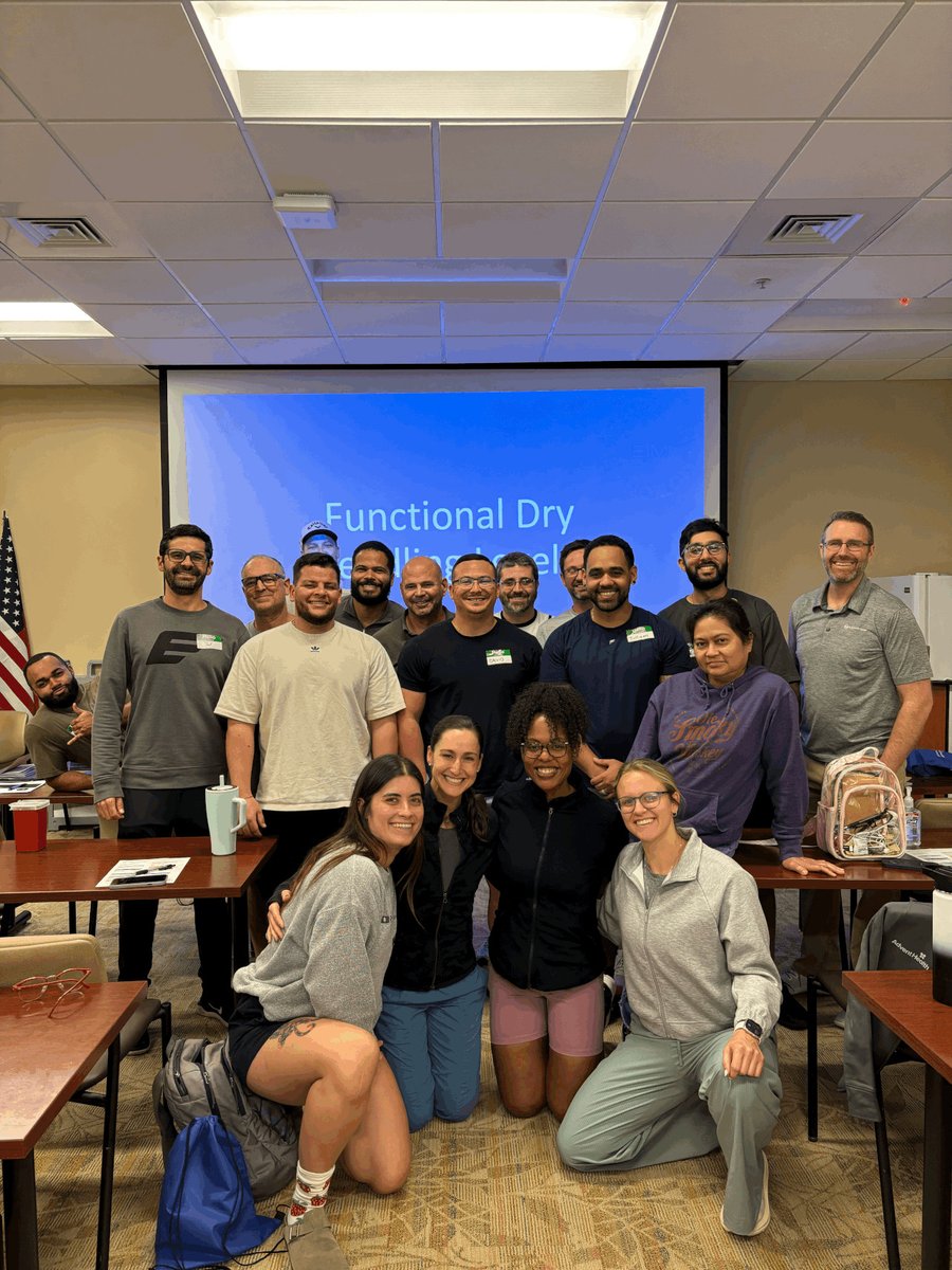 EIMTeam's tweet photo. Elevating care through hands-on learning!💥 Our Functional Dry Needling® (FDN) course at AdventHealth Sports Med &amp; Rehab brought clinicians together to refine technique, build confidence, and apply evidence-based strategies directly to patient care. https://t.co/Y5DBxyDFNr https://t.co/Izk16ZiXYI