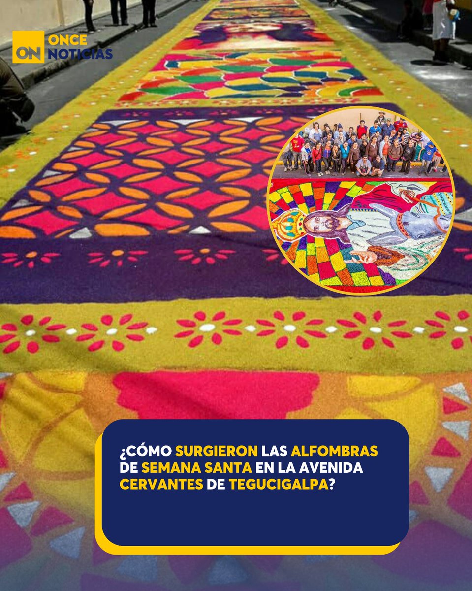 canal11hn's tweet image. ⛪✨ ¿Sabías cómo surgieron las alfombras de Semana Santa en Tegucigalpa? Cada año, la avenida Cervantes se llena de color, fe y creatividad, reuniendo a artistas y visitantes para celebrar esta tradición 🌸🙏🏻.

 Detalles aquí 👉🏻: f.mtr.cool/bkltypugid

#Alfombras #SemanaSanta