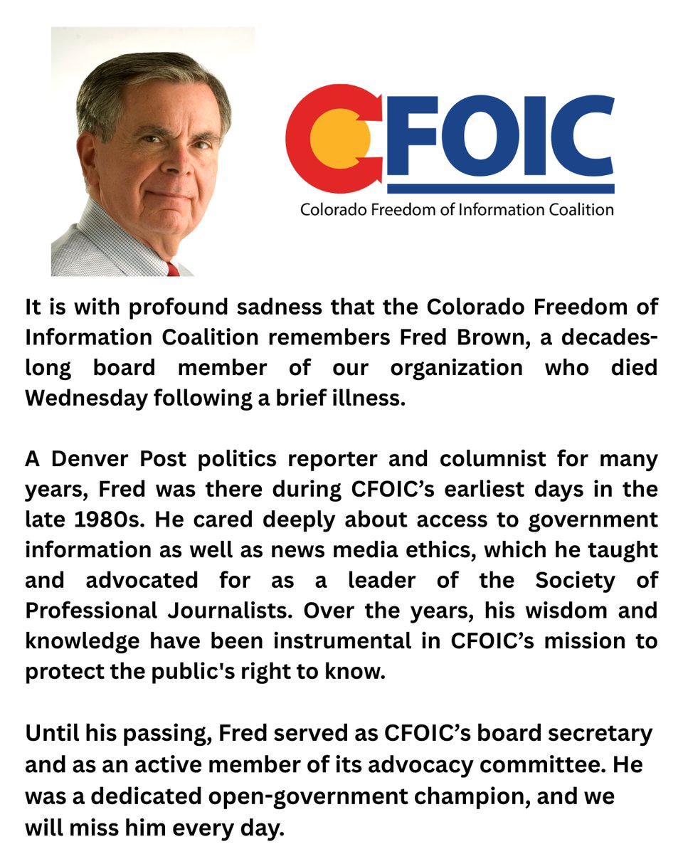 Colorado Freedom of Information Coalition tweet media