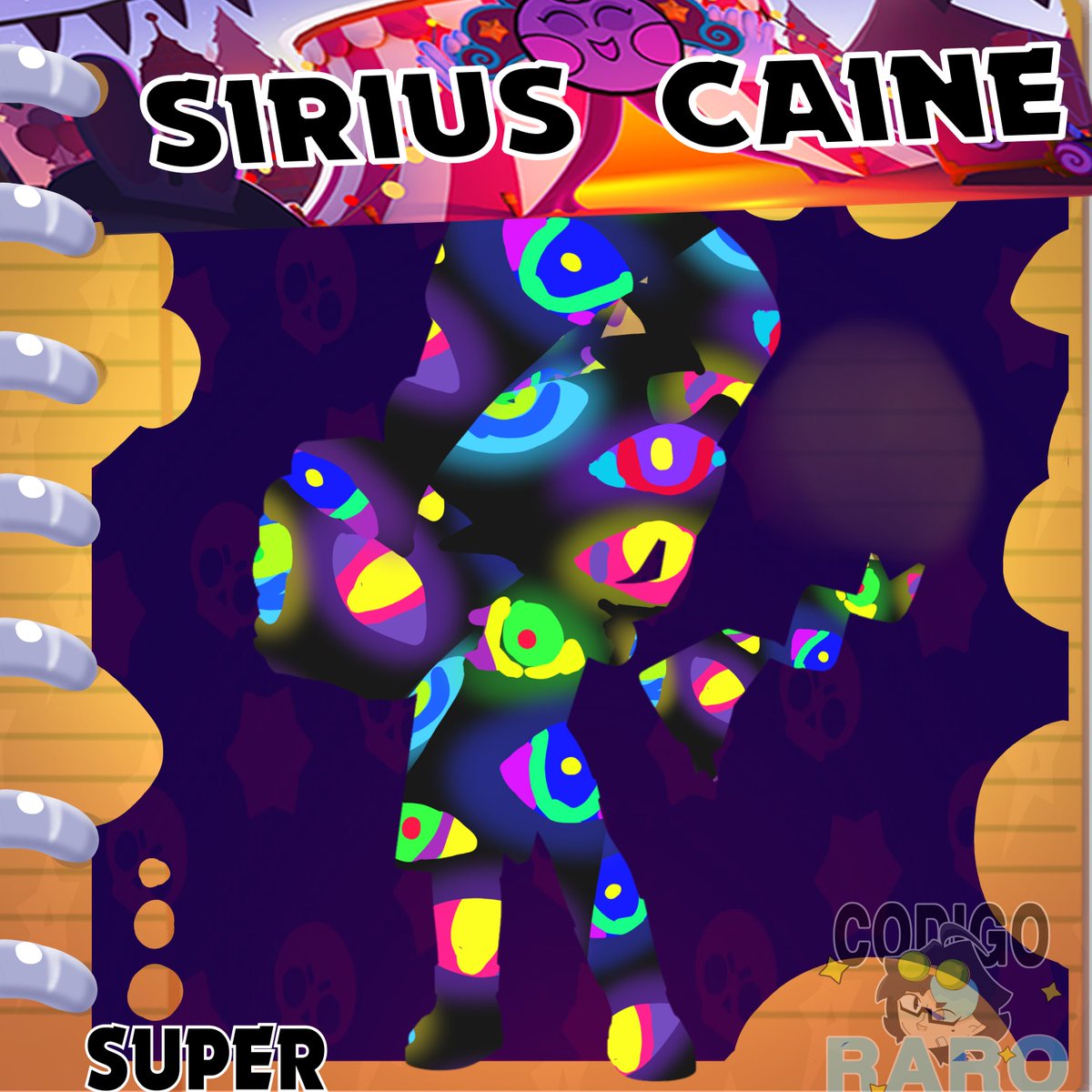 DmcaRaro22824's tweet photo. una skin de Sirius de Brawlstars inspirado en caine de digital sircus #brawl #brawl_stars #brawlstars #sirius #digitalcircus https://t.co/698lo3FAnH