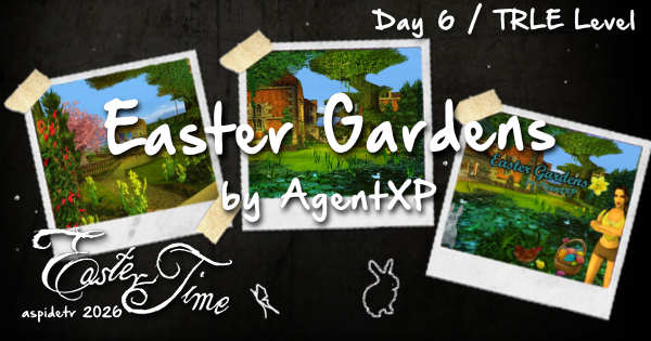 aspidetr's tweet photo. #AET26 #AspidetrEasterTime26 - Day6 - TRLE Level: AgentXP presents "Easter Gardens", a peaceful adventure she's been working on behind the scenes for a few years: don’t miss it!
https://t.co/r8AAzlZEkS
#Aspidetr #TombRaider #LaraCroft #LevelEditor #TRLE #CustomLevel #AgentXP https://t.co/Rcv1yBm0OV