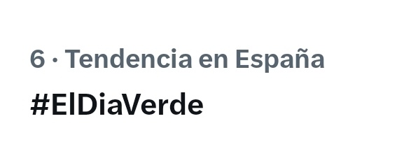 Aunque sea festivo, aunque sea Jueves Santo... #ElDíaVerde