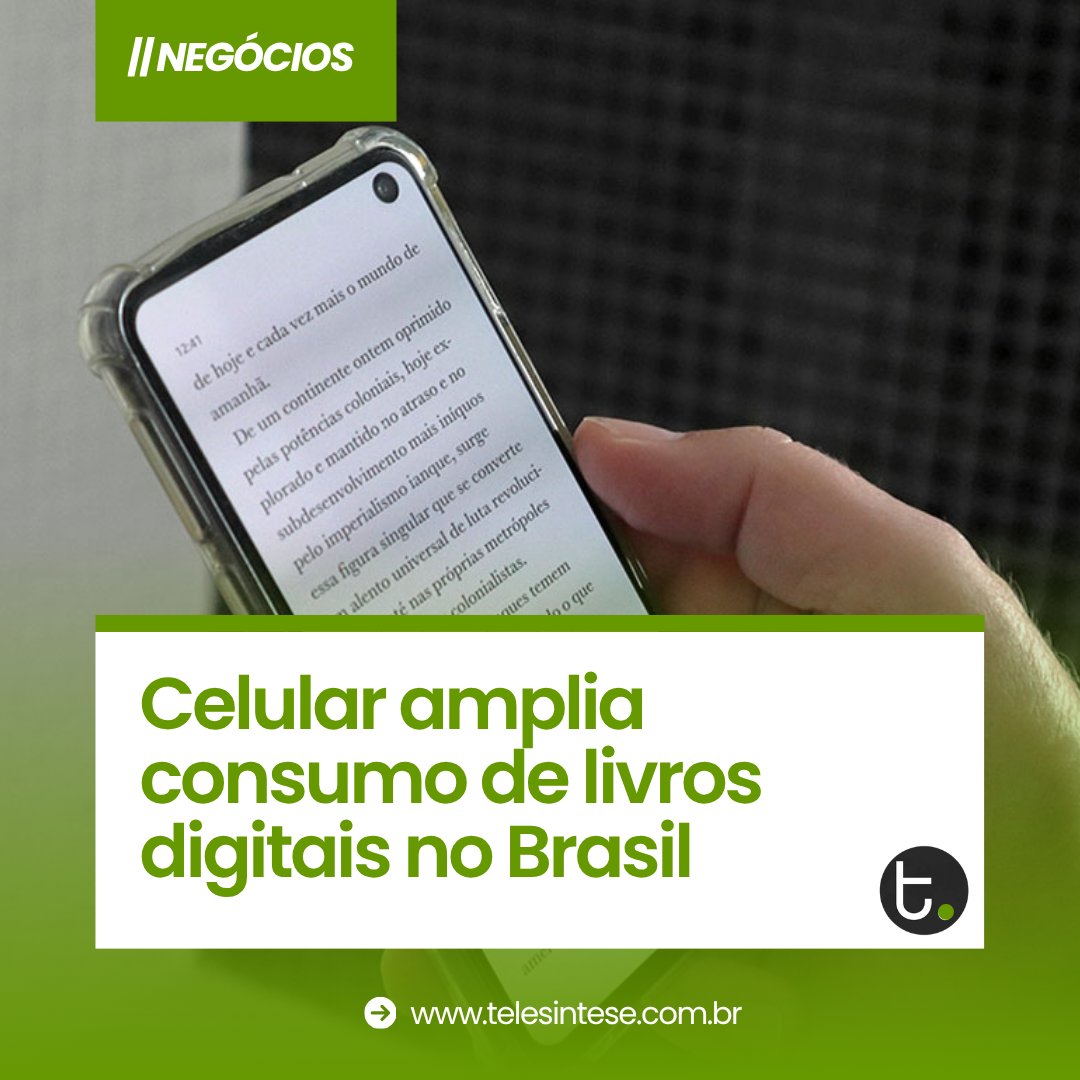 telesintese's tweet image. 📚Smartphone lidera leitura digital no Brasil em 2025, com 48,2% dos leitores e crescimento dos audiobooks. #ConteúdoDigital #Mobile

👉🏻 Saiba mais em nosso Site: telesintese.com.br/celular-amplia…