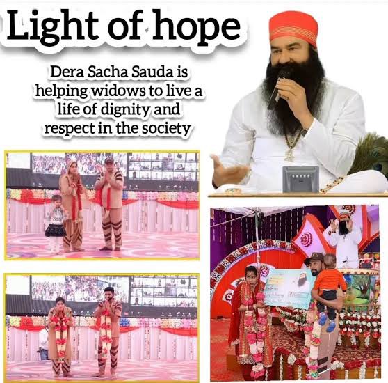 Ramande82510223's tweet image. Every woman has the right to make decisions about her own life. Inspired by Saint Gurmeet Ram Rahim Ji, this campaign is showing a #NewLightOfHope, courage, and positive change in society. 
#WidowRemarriage