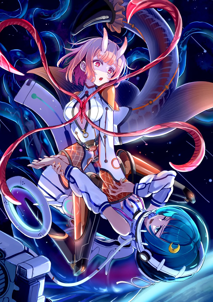 Skebにて描かせていただきました。
クリオネの女の子？です。
以前描いたカツオノエボシのスズちゃんの
天敵の設定です。仲良くなれるかな？
ご依頼ありがとうございました！