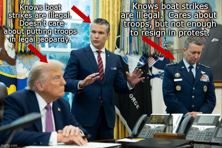 OK_Dumbass's tweet photo. @ruthbenghiat Yup.  Trump picked a retired 3-star, the #MAGAfied Gen. Caine, to head @thejointstaff precisely because he knew Caine would put loyalty to Trump ahead of his oath to the Constitution. https://t.co/cjfnp6xotO
