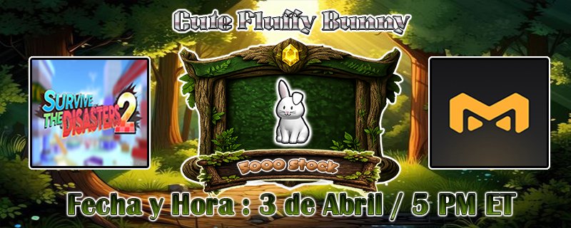 『Medal Quest』🎖️

⚈ Juego:🌋 Survive The Disasters  2⚠️

roblox.com/games/18036445…

🎖️Badge: ???

⚈ Limited: Cute Fluffy Bunny🐇

roblox.com/catalog/841863…

📈Stock: 5000

📝Mision: Completa el Quest en el juego seleccionado y reclamalo en el Medal Hub

➤roblox.com/games/97365084…