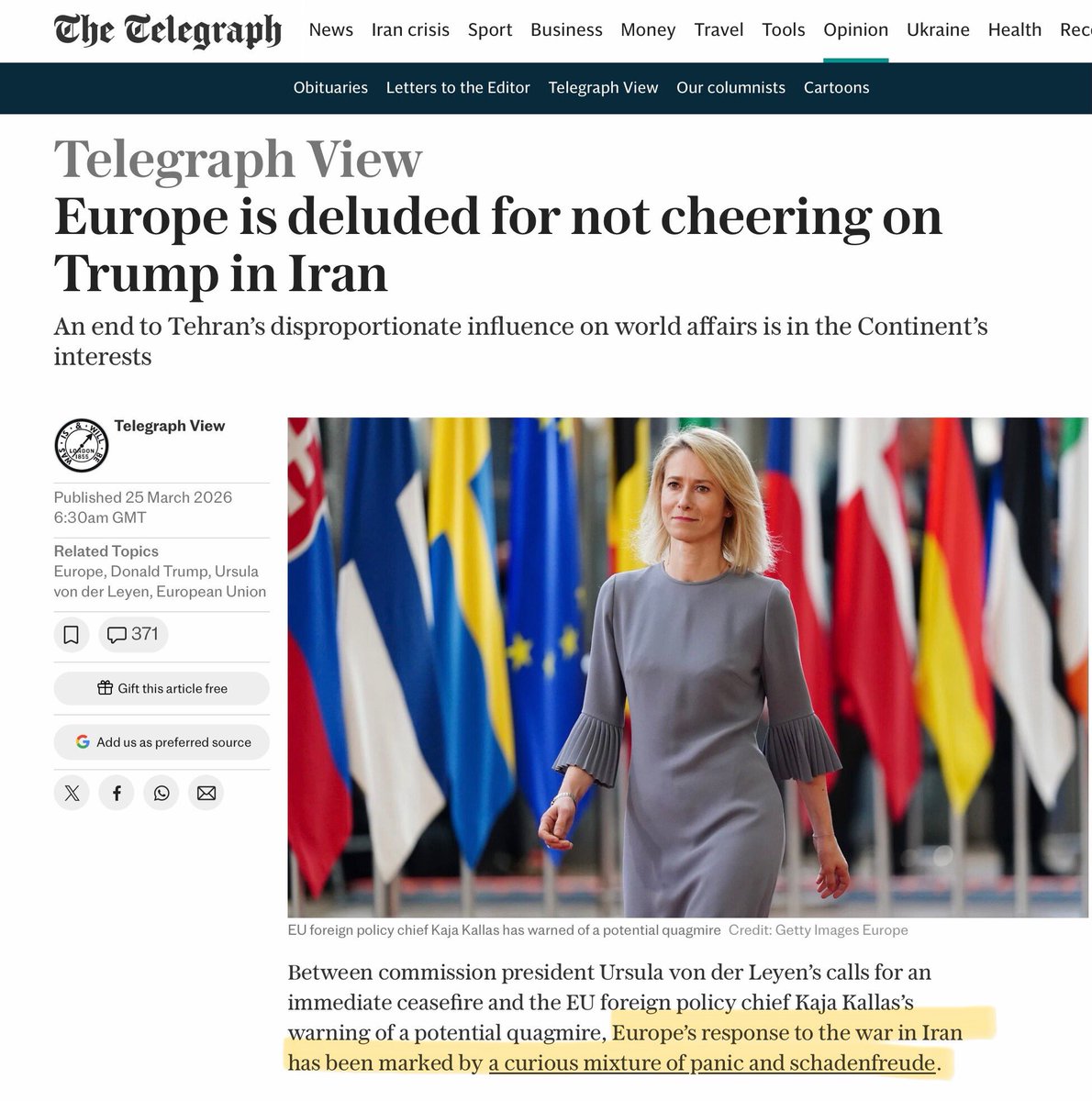 Ceterum censeo Unionem Europaeam esse delendam tweet media