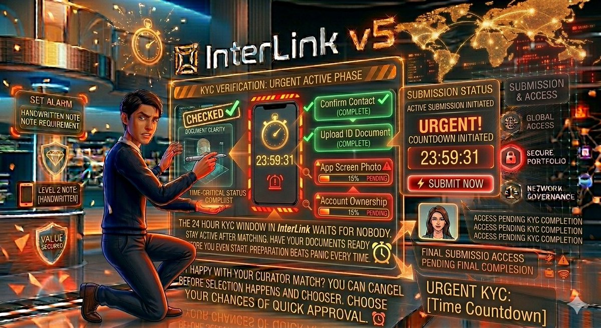 inter_link_bd's tweet photo. the 24 hour kyc window in 𝐈𝐧𝐭𝐞𝐫𝐋𝐢𝐧𝐤 waits for nobody. stay active after matching. have your documents ready before you even start. preparation beats panic every time. ⏰ @inter_link

#InterLink #ITLG #ITL https://t.co/4zvHUOdG6P