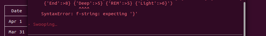 xtimv's tweet photo. Claude Code is really bad at f-strings.  I can't tell you how many times a day I see some version of this error message a day.  Please fix! https://t.co/DRL8euVFhk