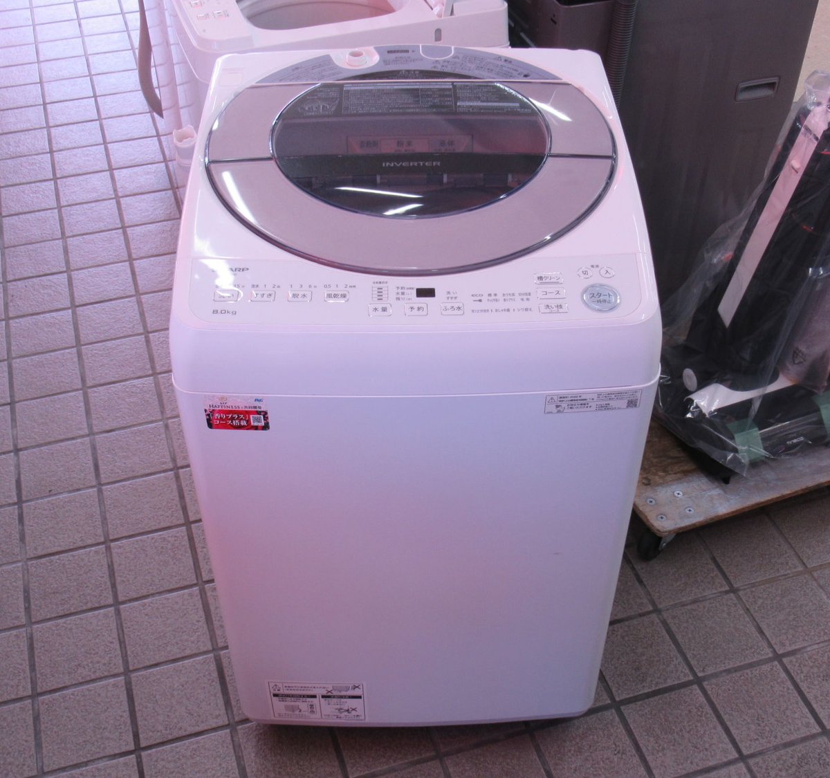 SHARP シャープ 全自動電気洗濯機 8.0kg ES-GV8F-S 2022年製が入荷しま 