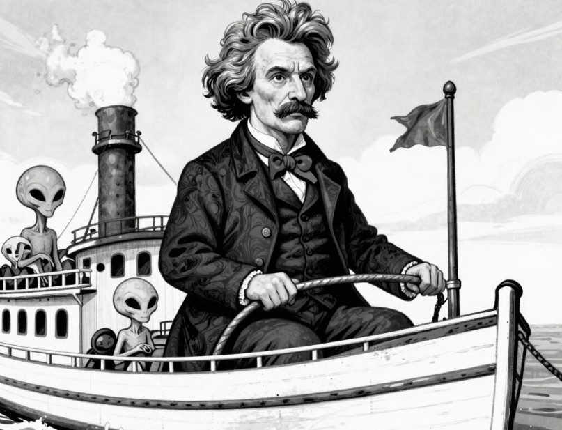 DoubtingNikki's tweet photo. Navigating faith and delusion with
@MarkTwain and aliens. It's always aliens. https://t.co/rzKCx5pBjk https://t.co/veI5QDqwPy