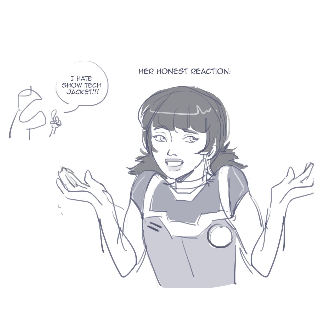 cherrysouff1e's tweet image. marinette dupain cheng in a mech suit 💯#techjacket