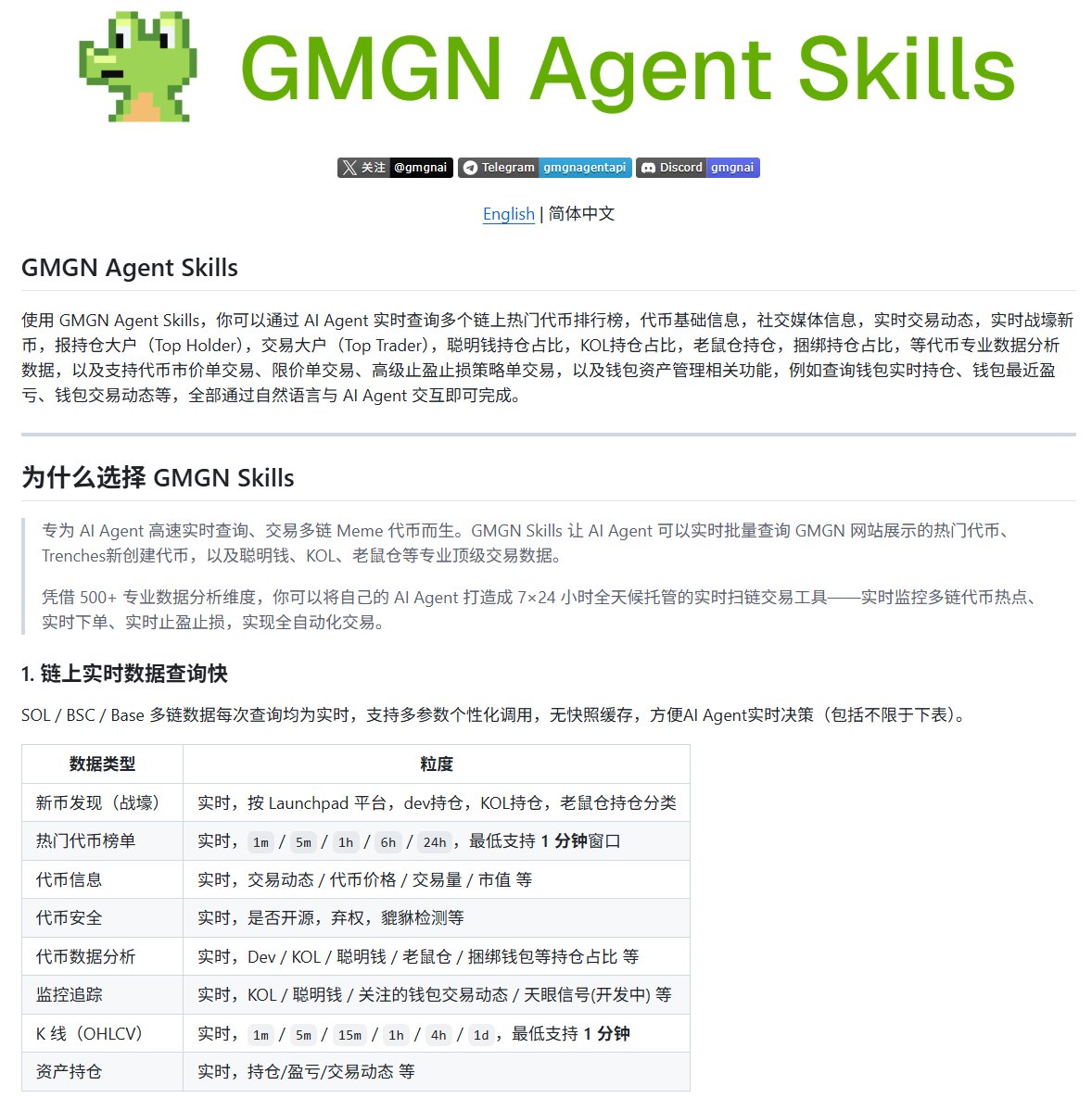 AI帮你炒Meme币打土狗，这事真的来了！

GMGN刚开源了一套Agent Skills，直接让Claude、Cursor这些AI客户端变成你的链上交易终端。

不是玩具，是真能下单的那种。

但第一件事就是需要有一个GMGN的账户，可以用telegram直接链接：
gmgn.ai/r/C7KoyPop