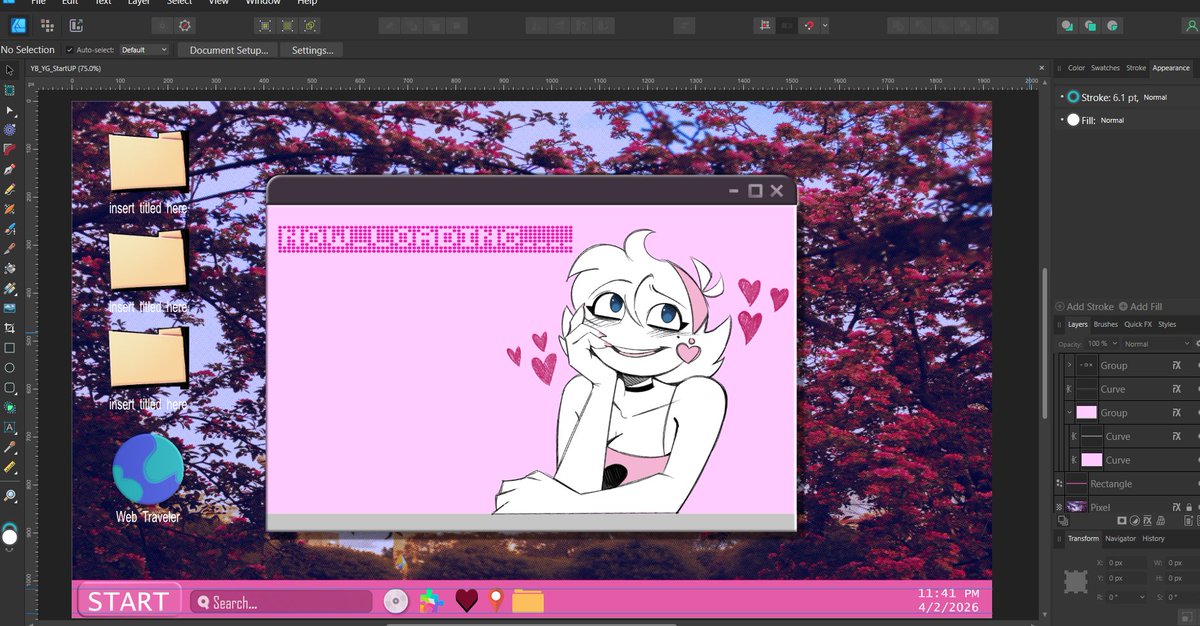 update: creating a fake desktop interface is hard o|-<
Niniii~!