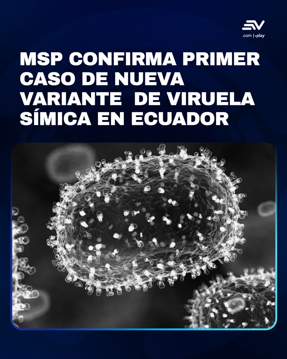 #ATENCIÓN | 🔴 El Ministerio de Salud confirma el primer caso de la nueva variante de viruela símica (Clado Ib) en el país. 🩺 El MSP activa protocolos de vigilancia epidemiológica ante el ingreso de esta cepa con mayor capacidad de contagio. 💻 bit.ly/4v9NHUq